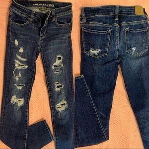 America Eagle Ripped Skinny Jeans